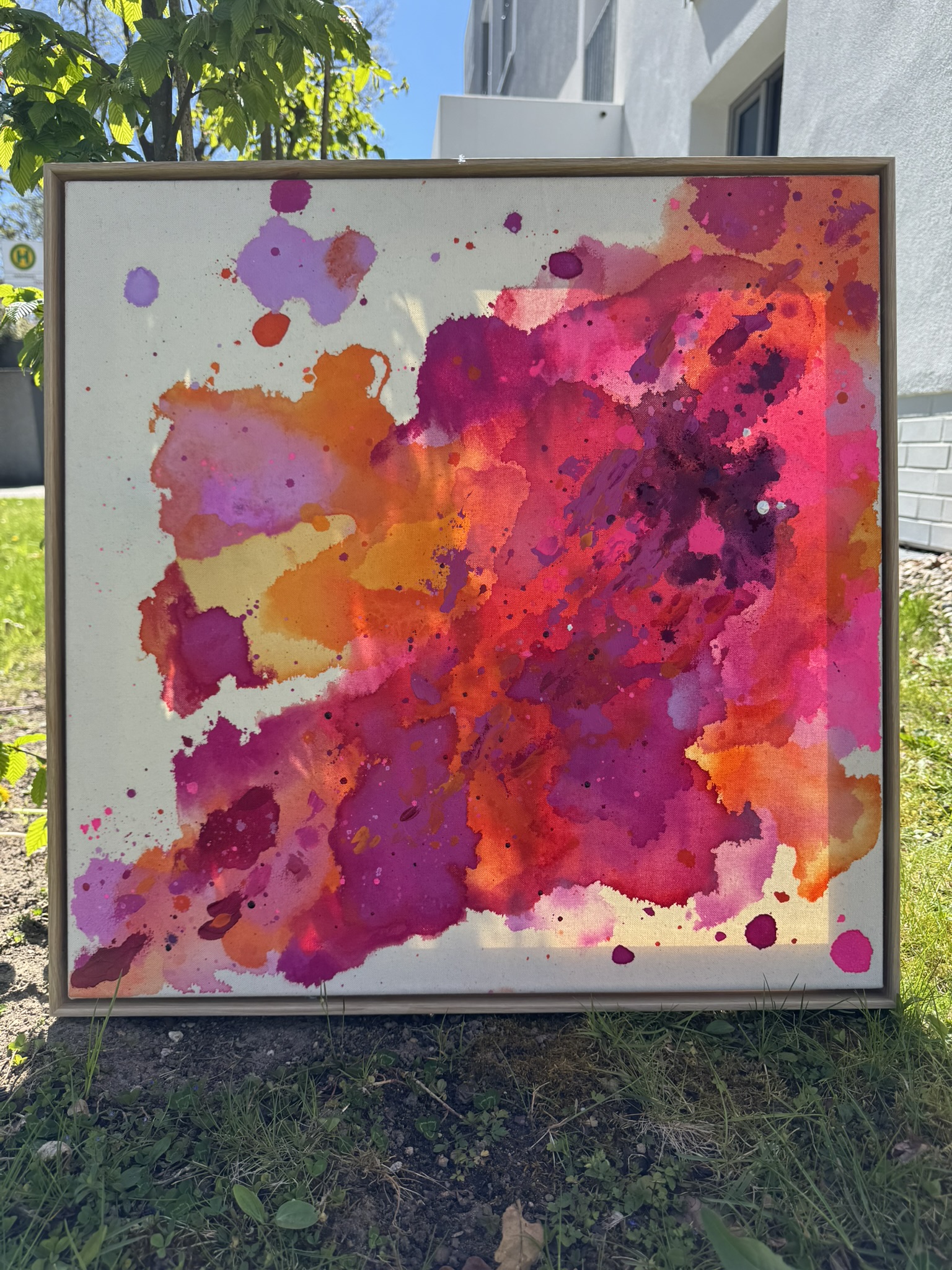 Nachblühen, 2026, Acryl auf roher Baumwollleinwand, Ansicht 2